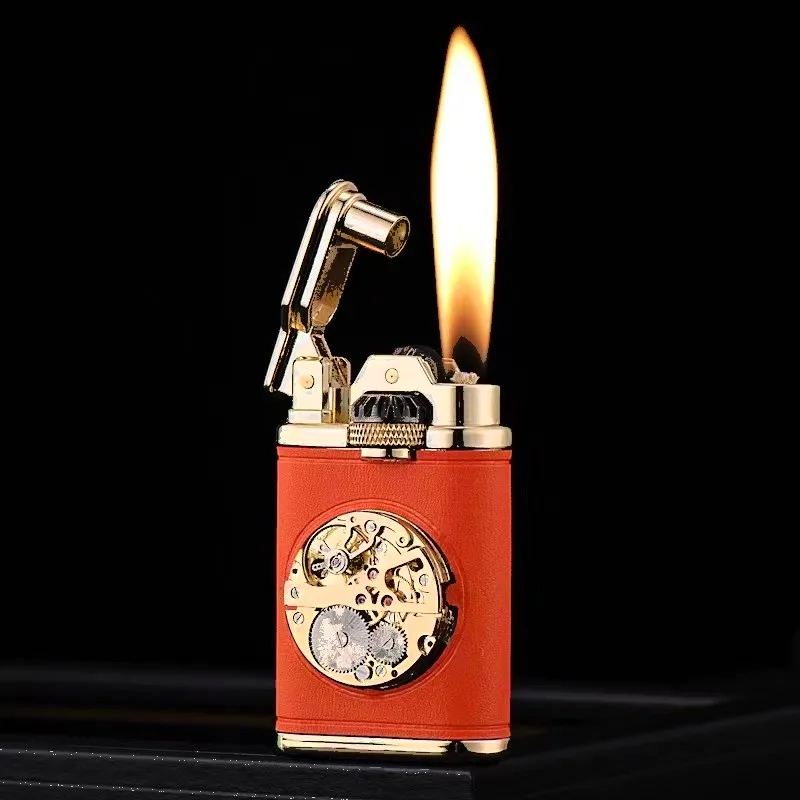 

CHIEF Gear Mechanical Watch Movement Lighter Open Flame Kerosene Grinding Wheel Lighter Valentine's Day Father's Day Men's Gift