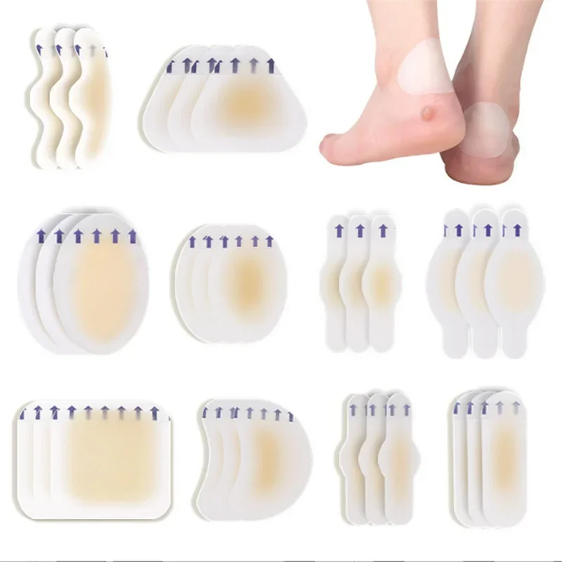 

10PCS Gel Heel Protector Foot Patches Adhesive Blister Pads Hydrocolloid Heel Liner Shoes Stickers Pain Relief Plaster Foot Grip