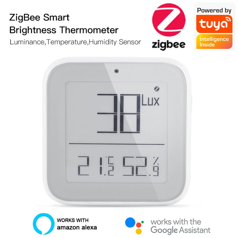 

Aubess Tuya ZigBee Smart Home Temperature And Humidity Sensor With LED Screen Works With Google Assistant And Tuya Zigbee Hub