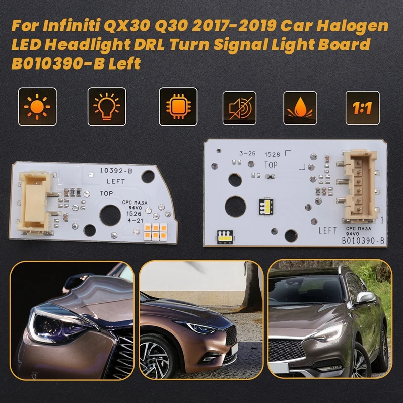 Для Infiniti QX30 Q30 2017-2019 автомобильные галогенные светодиодные фары DRL указатель