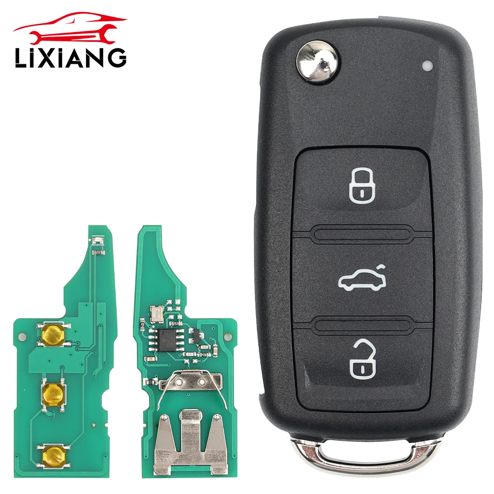 

LIXIANG 2/3 кнопки дистанционный ключ от автомобиля 434 МГц ID48 чип для VW Volkswagen GOLF PASSAT Tiguan Polo Jetta Beetle 5K 0837202 АД