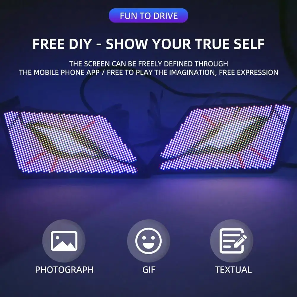 Миниатюрный светодиодный экран с изображением глаз дьявола мультимедийный