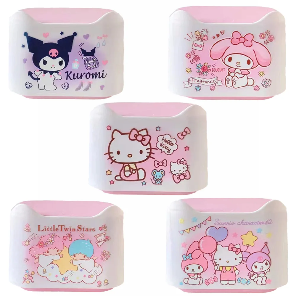 Sanrioed My Melody Kuromi Cinnamoroll Kittly пресс мусорная корзина аниме Kawaii офисный стол для мусора