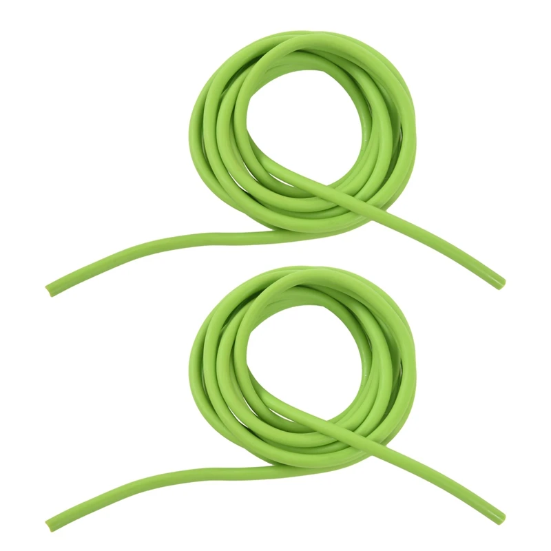 

2X эластичная резиновая лента для упражнений, катапульта, двойная Рогатка, зеленая, 2,5 м