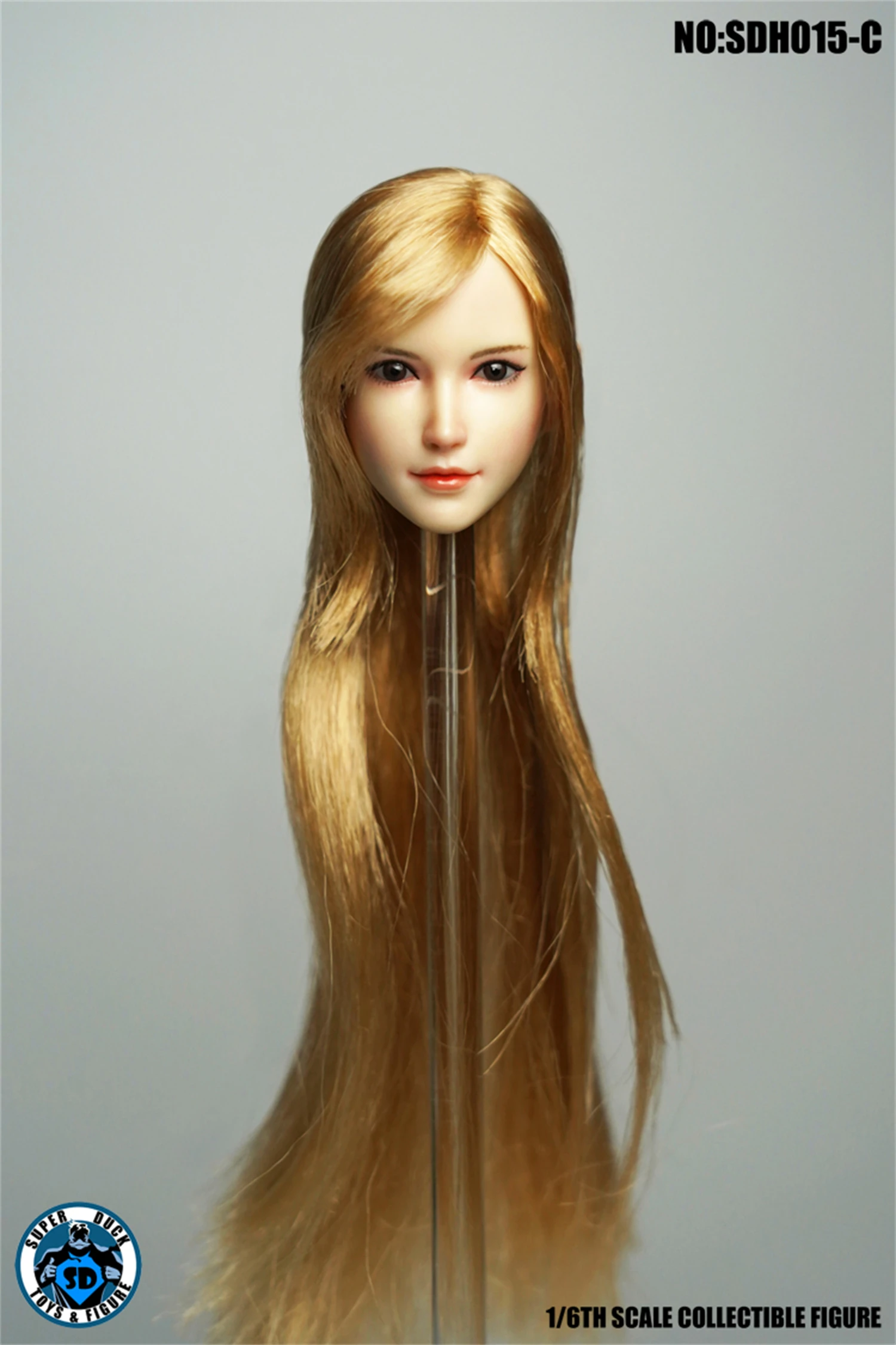 

1/6 SDH015C Blonde Long Hair Girl Head Carved Fit 12'' Pale Skin Action Figure