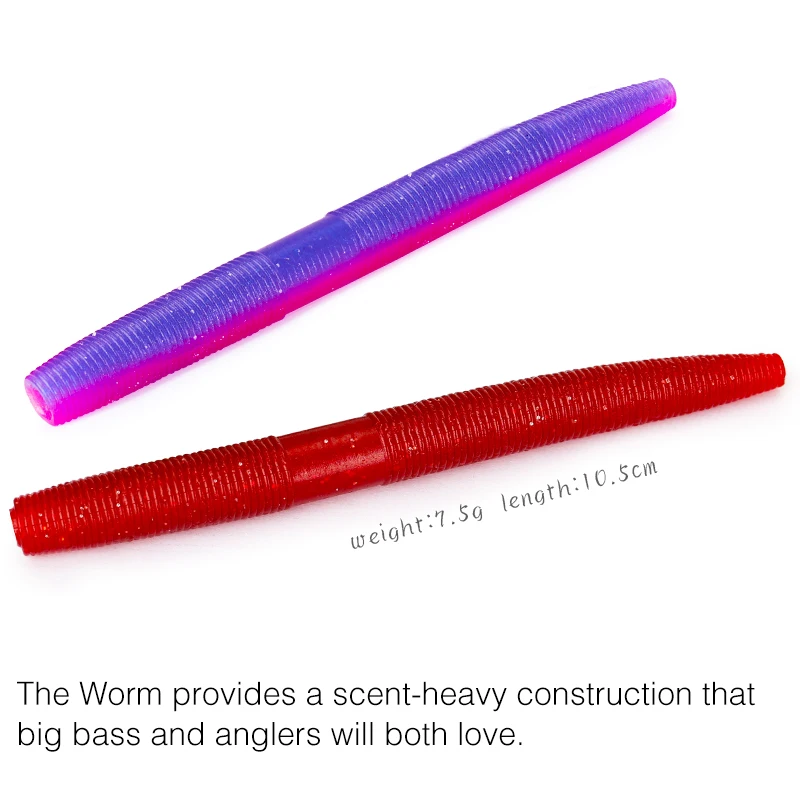 Силиконовые приманки TSURINOYA рыболовная Мягкая приманка червь Реалистичная 105 мм 7 5