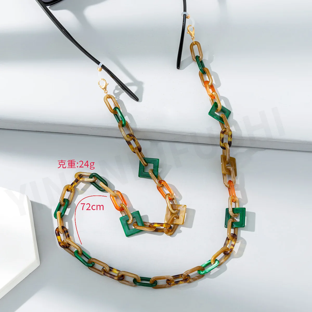 Модная разноцветная акриловая веревка для очков цепочка модная Геометрическая