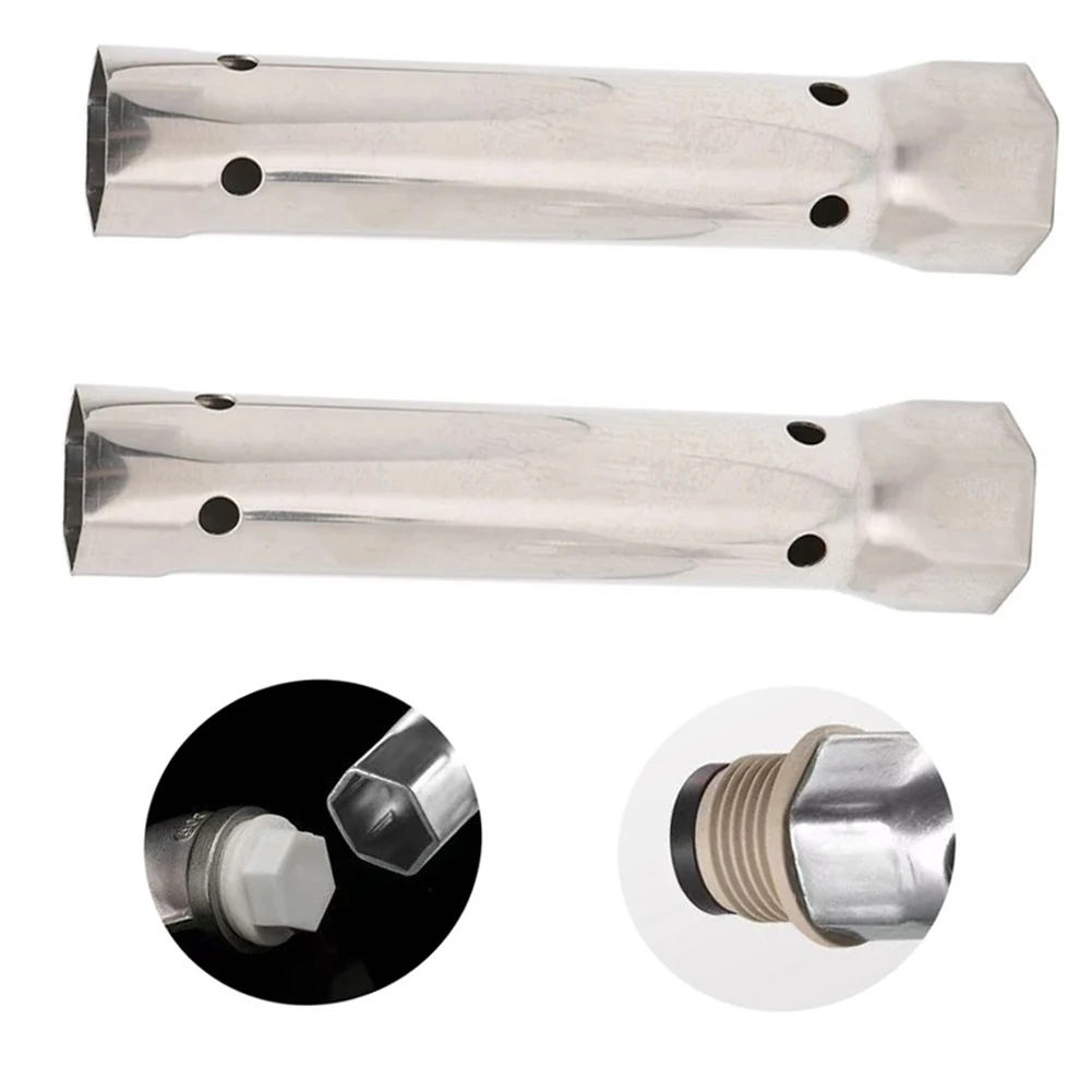 

2pcs Faucet Wrench Bathroom Garden Anti-corrosion Common Faucet Installations Rust-proof Silver Sink Strainer Home