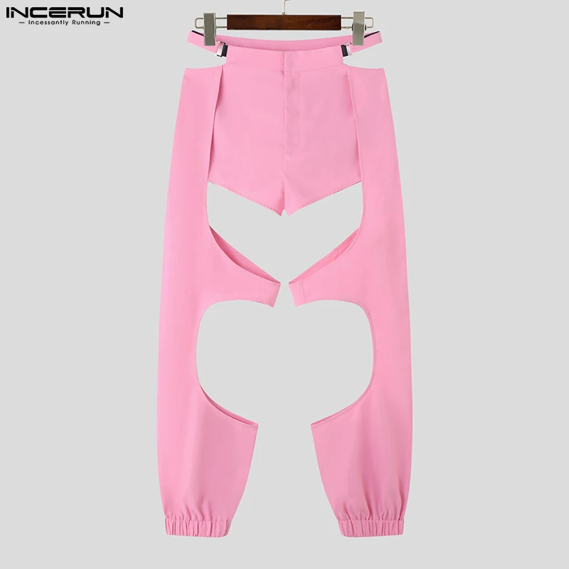 INCERUN 2023 новые мужские брюки в американском стиле индивидуальные полые поддельные