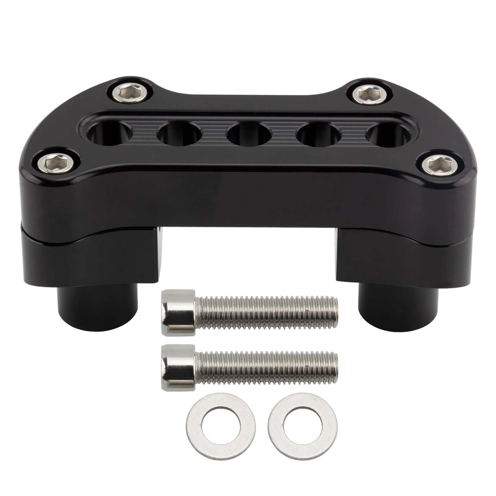 

Черные хромированные комплекты зажимов на руль мотоцикла для Harley Softail Low Rider Fat Bob Dyna Street Bob Sportster XL883 XL1200