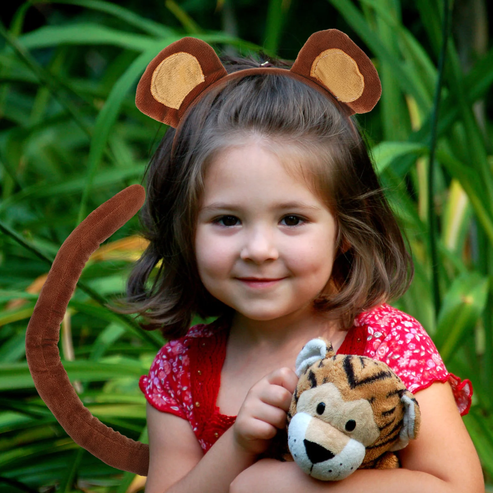

1 Set Monkey Ear Headband Cosplay Tail Prop Animal Ear Headband Monkey Costume for Party