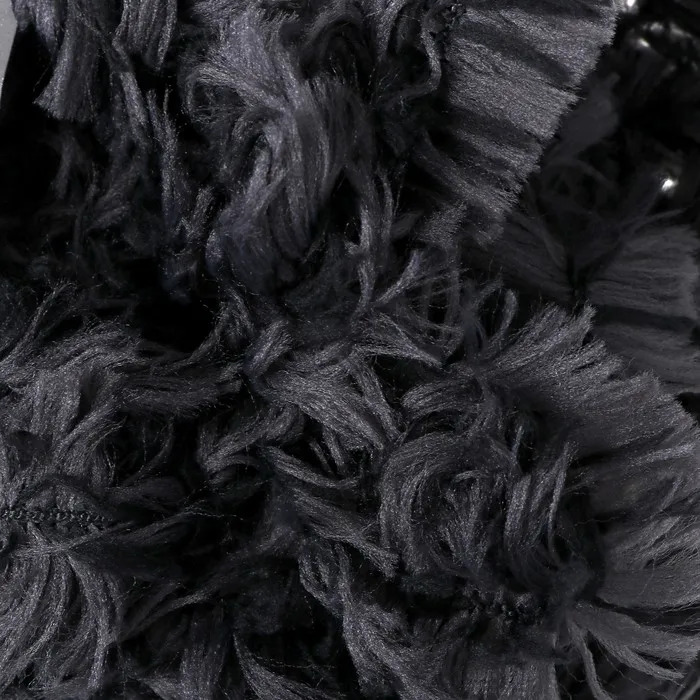 Пряжа &quotPuffy fur&quot 100% микрополиэстер 6м/100г (6101 графит) | Дом и сад