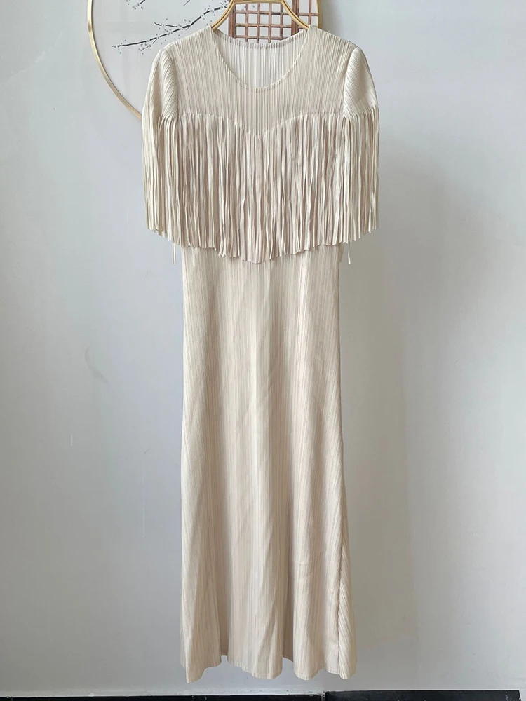 Плиссированное Платье с кисточками GVUW женское вечернее платье круглым