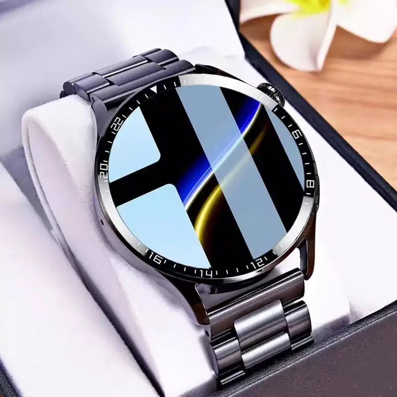 

2022 NEW GEJIAN NFC Smart Watch Door Access Control Smartwatch Bluetooth Calls Wireless Charging Men Women Fitness Bracelet+box