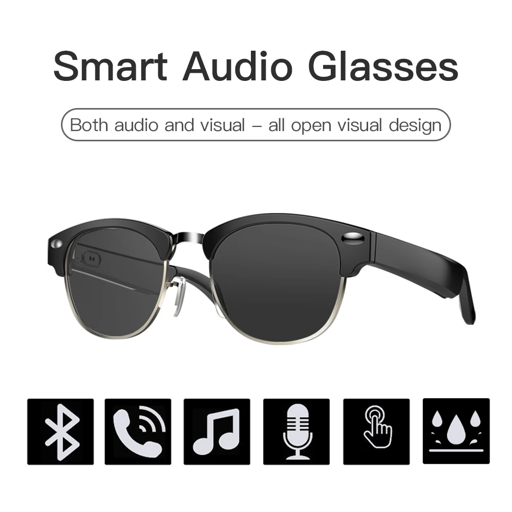

TWS Smart Sports Glasses Headphone Wireless Bluetooth Audio Hands-Free Call Music Wireless Headphone Bone Conduction Earphone