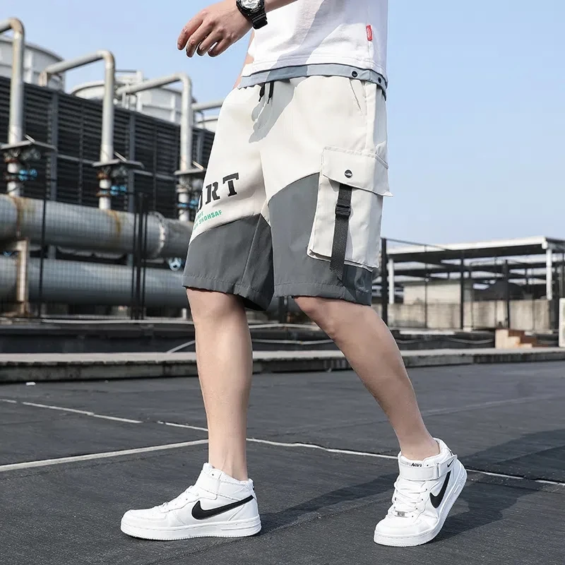 Men's Shorts In Summer Thin Trend Beach Pants Handsome Loose Korean Students Ins Casual Pants.