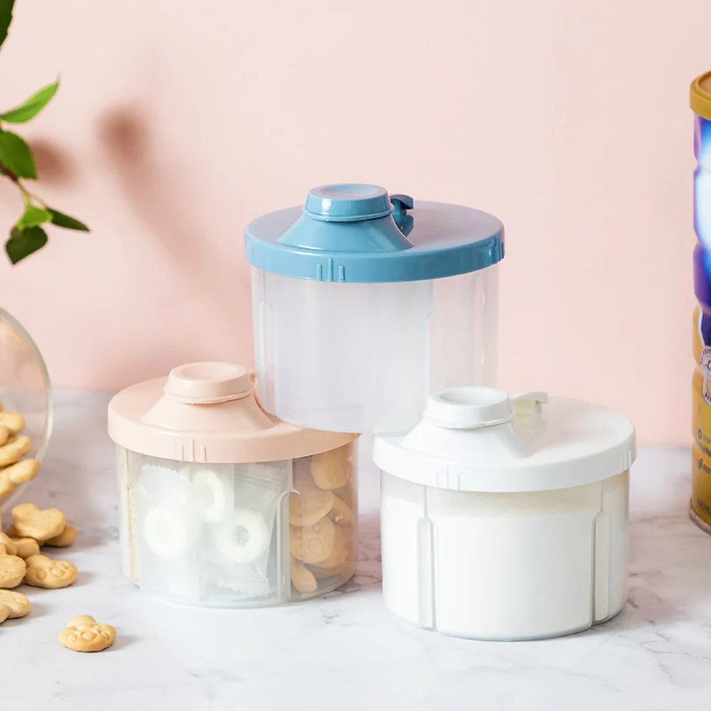 

4 Grids Portable Baby Milk Powder Box Baby Food Storage Box Essential Cereal Infant Milk Powder Toddler Kids Snacks Contain Case