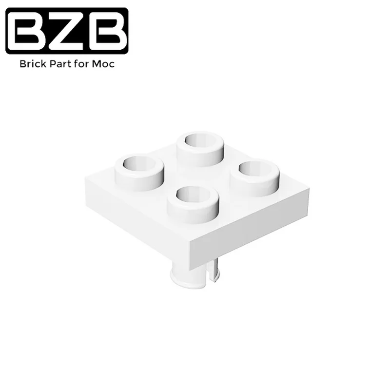 

10 шт., детали MOC 2476 48241, Модифицированная пластина 2x2 со штифтом на дне, кирпич, строительный блок, частицы, «сделай сам», детская игрушка-мозг, ...