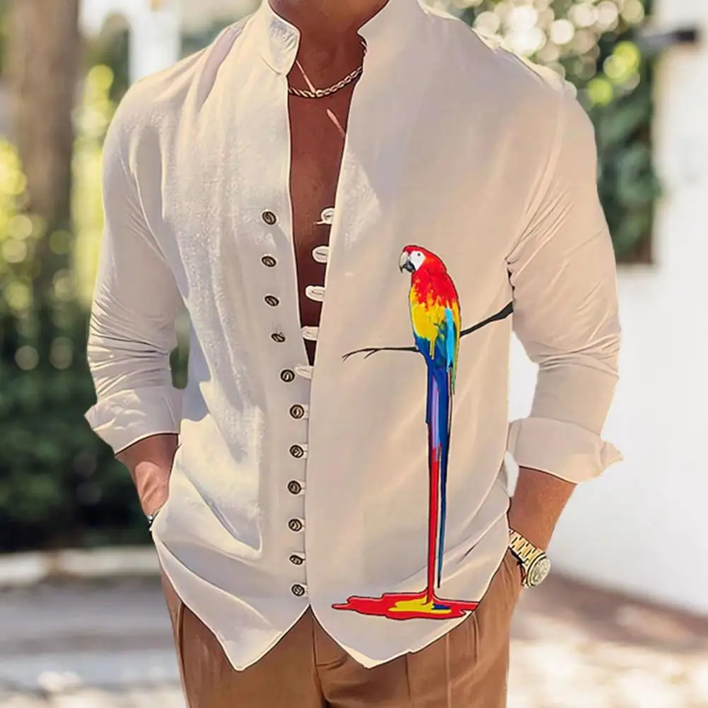 

Men Autumn Top Buttons Men Spring Shirt Long Sleeve Comfortable Men Spring Shirt Male Clothes