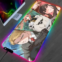 best rgb spy x family mouse pad computer accessories peripheral backlight desk pad led computer lighted mouse pad spy x family