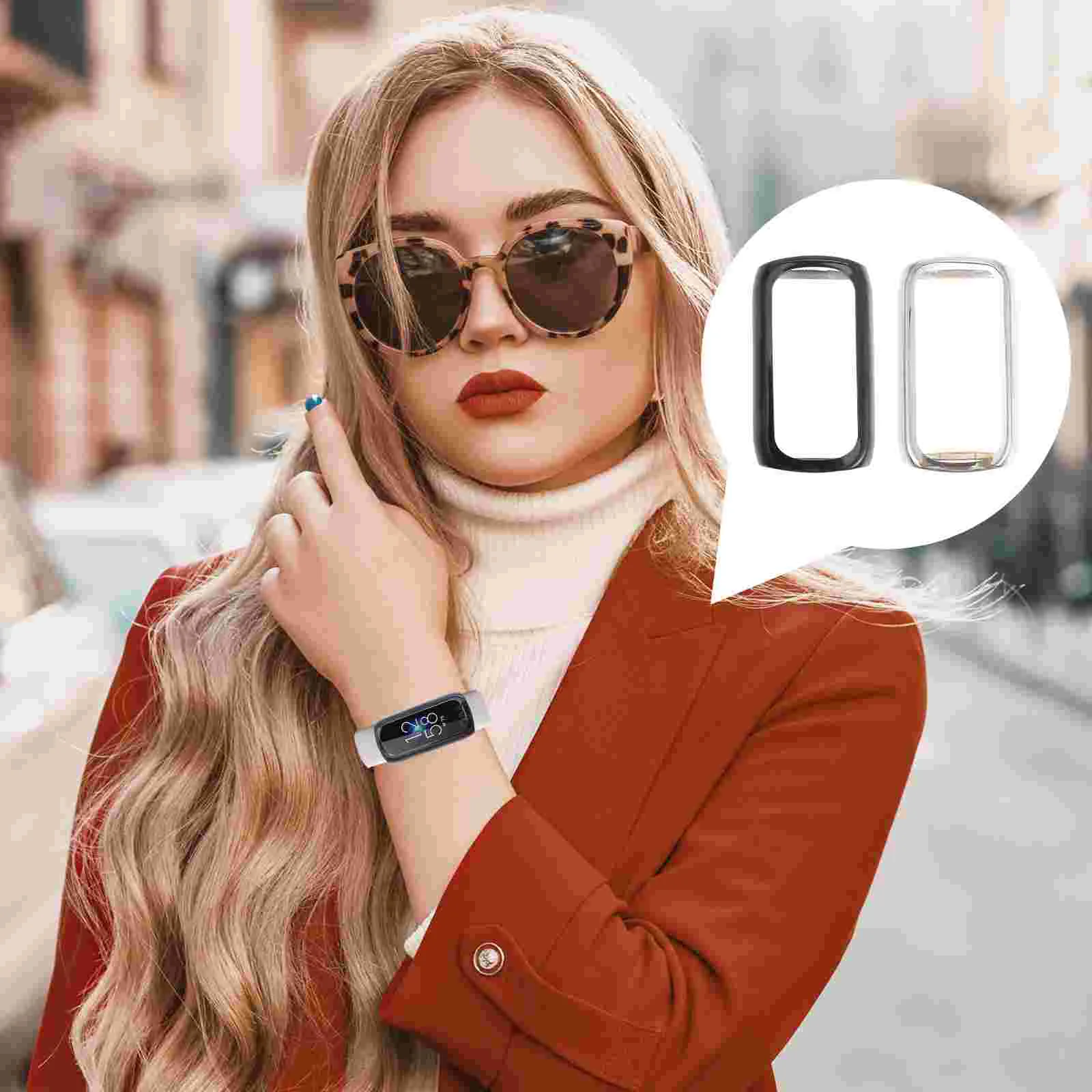 

2pcs Watch Screen Protector Case Smartwatch Accessories Compatible with luxe