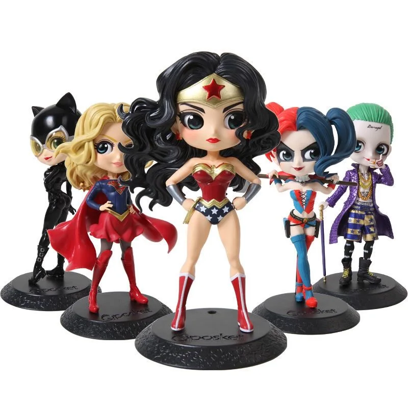 Qposket Harley Quinn Joker Cat Wonder Women экшн-фигурки игрушки подарок кукла украшение торта на