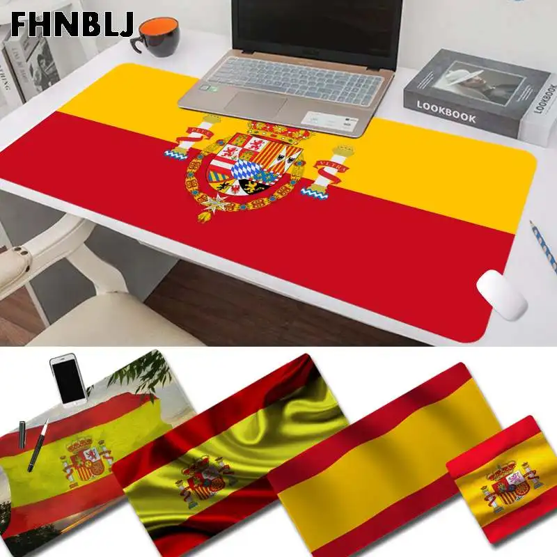 

FHNBLJ Flag Of Spain My Favorite Large Gaming Mouse Pad XL Locking Edge Size For Mouse Keyboards Mat Mousepad For Friend Gift