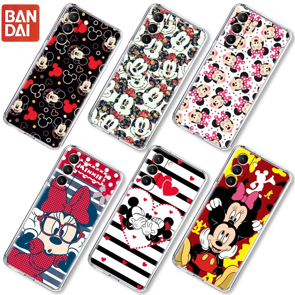 

Mickey Mouse Case For Samsung Galaxy S20 FE S22 S21 Plus S10 S9 Note 20 9 10 Lite Transparent Phone Cover