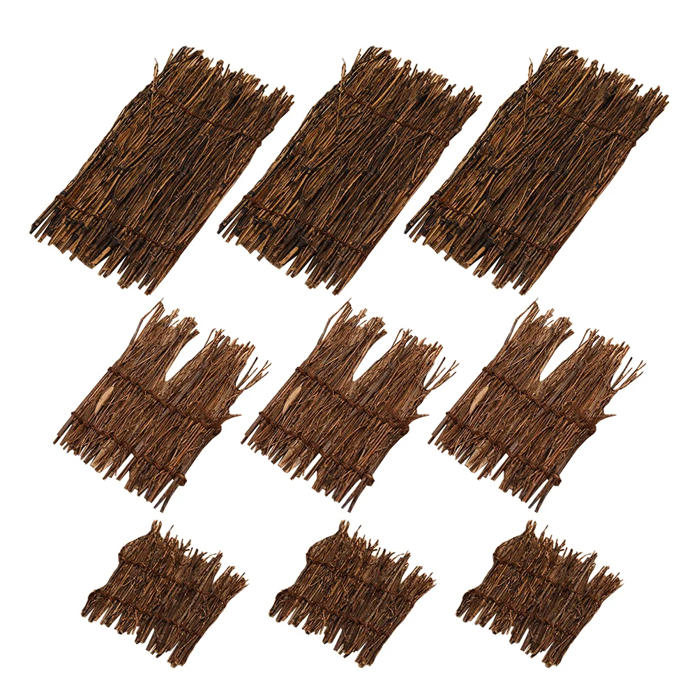 

9pcs Succulent Pot Fence Japanese Tableware Miniature Fence Miniature Fence for Crafts Small Border Sushi Plate Decoration