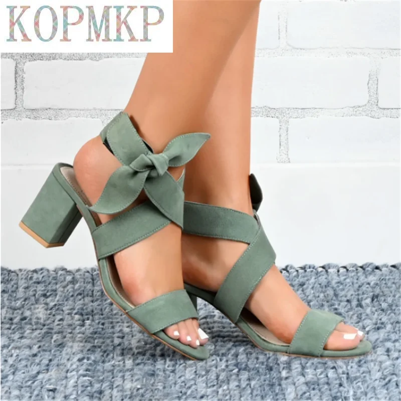 

GLADIATOR New Fashion Summer Ladies Shoes Butterfly-knot Sandals High Heels Hook&Loop Sandals Open Toes Party Woman Pumps 35-43