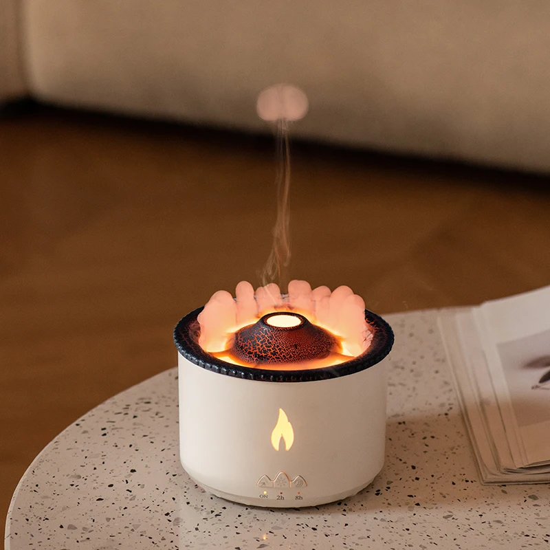 

360ML Air Humidifier 3D Simulated Flame Spray Fragrance Oils Diffuser Colorful Night Lights Humididicator For Bedroom Home Car