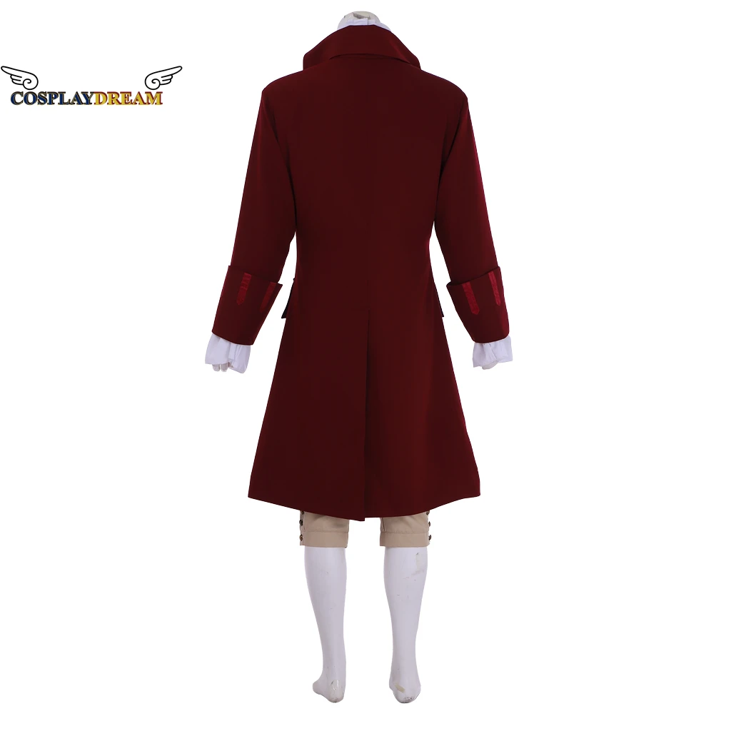 Британский военный костюм 18-го века мужской средневековый наряд офицер Hamilton Marquis