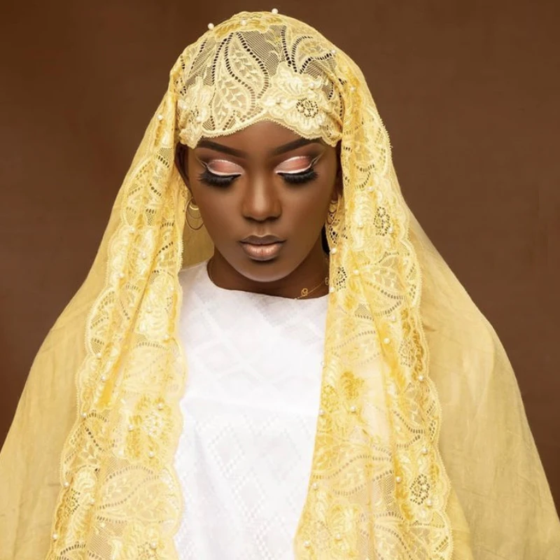 

Lace Women's Scarf Beading Muslim Cotton Hijabs Beading Islam Headscarf Women's Shawls and Wraps Foulard Femme Musulman