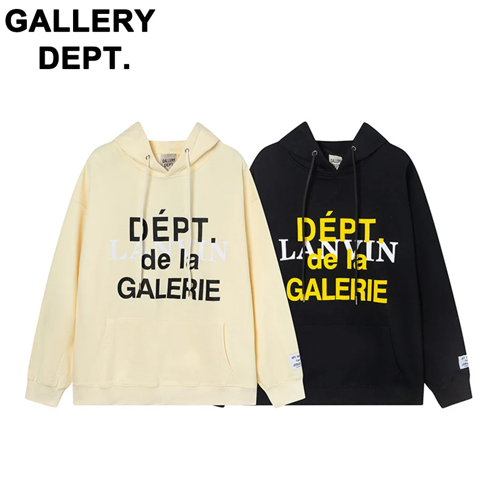 

Осенне-зимняя новая толстовка с капюшоном и надписью GALLERY DEPT fat