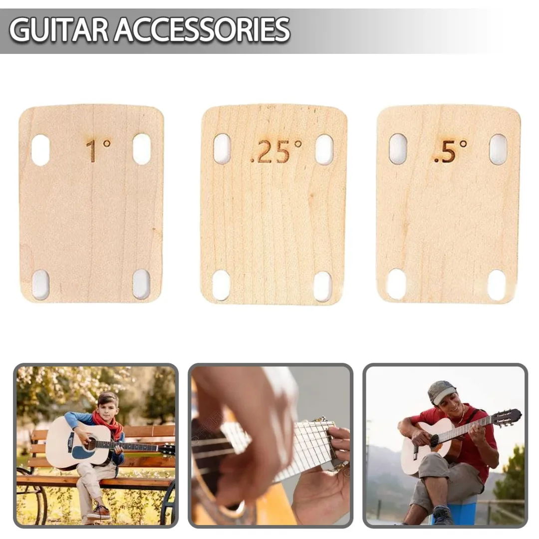 

3pcs Guitar Neck Shim Electric Guitar Neck Shims 0.25 0.5 0.1 Degree Replacement Parts Musical Instrument Accessories