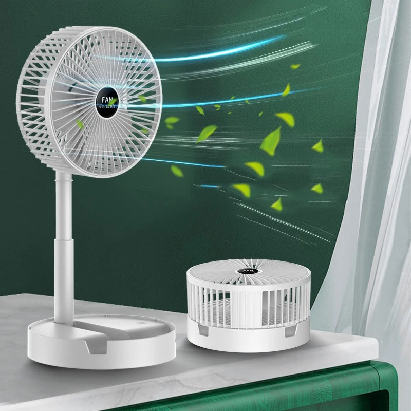 

Длинный перезаряжаемый Выдвижной регулируемый вентилятор, домашний резервный портативный Электрический Складной вентилятор, настольный бесшумный мини-вентилятор с низким уровнем шума