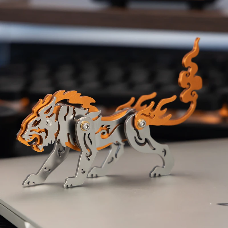 MOKR Зодиак Тигр Цвет Животное 3D Металлический Пазл Подарок Игрушки Для Детей