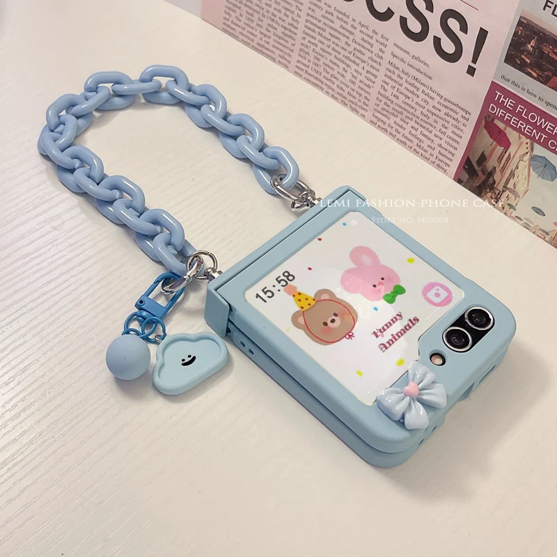 Симпатичный шарнирный чехол для браслета защитный Samsung Galaxy Z Flip 3 4 5 6 zflip5 flip6