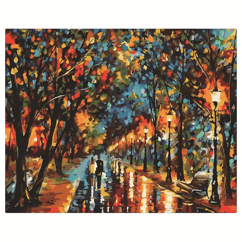 

1311 цифровая масляная живопись Ann-Tulip diy, картина маслом, картина акриловыми цветами, взрывобезопасная ручная работа, пейзаж