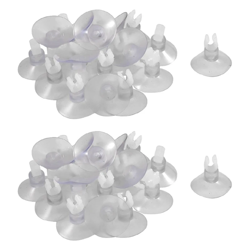 

100Pcs Aquarium Clear Suction Cup Airline Tube Holders Clips Clamps