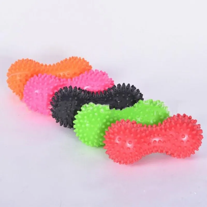 

Durable PVC Stress Relief Body Hand Foot Spiky Massager Trigger Point Foot Pain Peanut Shape Massage Yoga Sport Fitness Ball