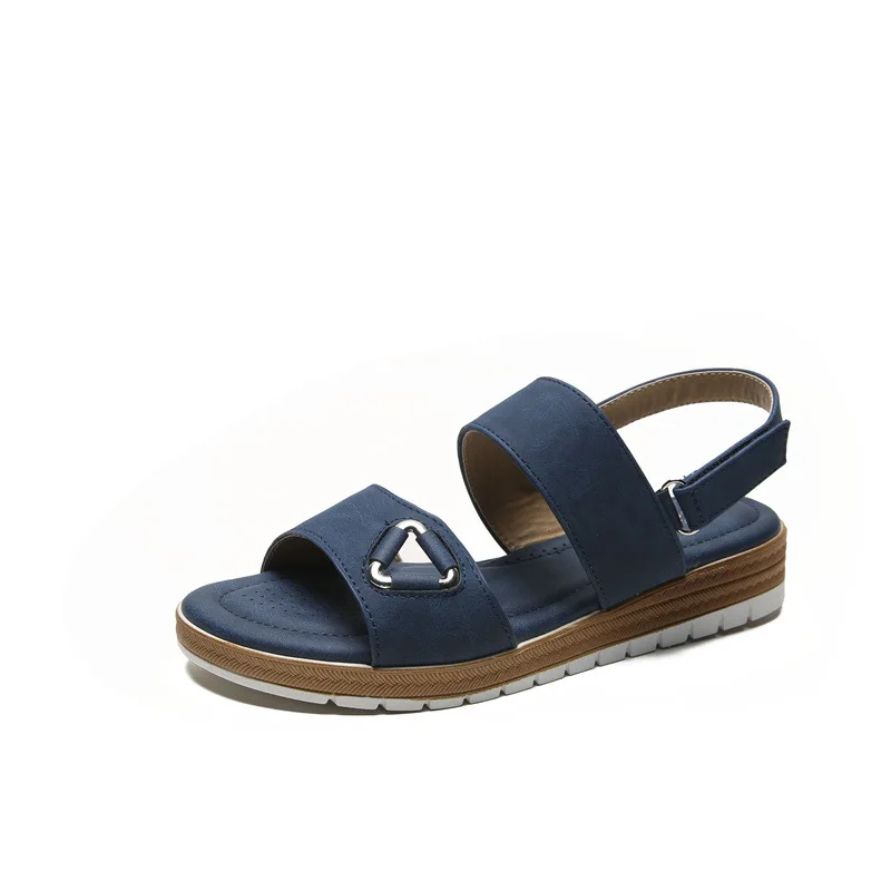 

Women's shoes spring new thick bottom non-slip sandals casual sandals and slippers round toe flat comfortable beach sandals