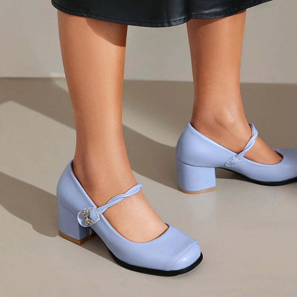 Женские туфли-лодочки на высоком каблуке черные удобные с квадратным носком