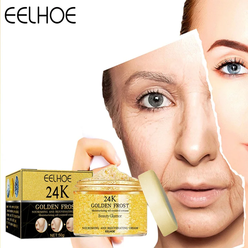 

Восстанавливающий увлажняющий крем для лица с золотыми линиями, 24K