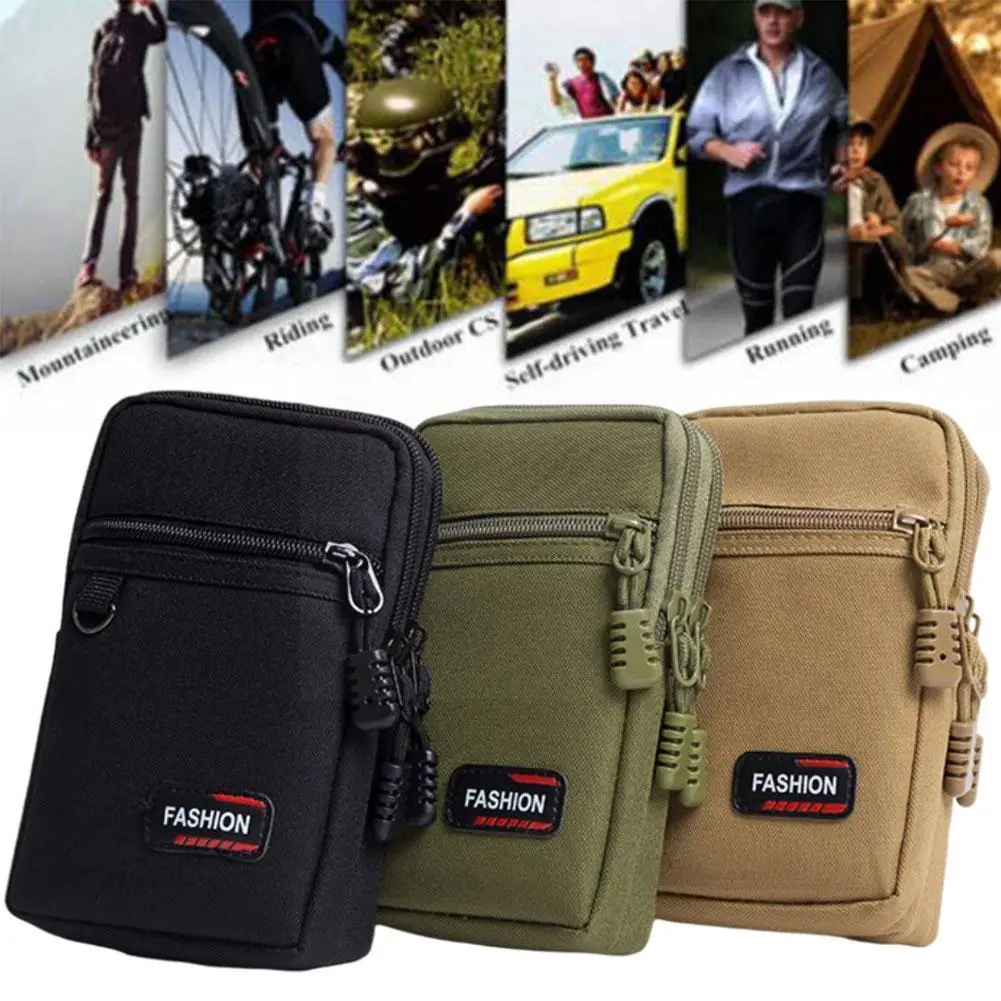 

Waterproof Oxford Cloth Waist Bag Mobile Phone Bag Outdoor Bag Carabiner Wear Men 6.5 Send Belt Inch Running O9l2