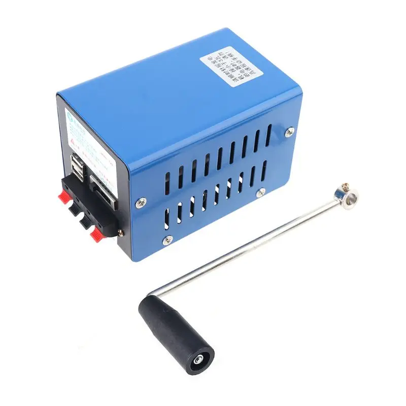 

20W Manual Hand Crank USB Generator Portable Crank Generator Easy to Use