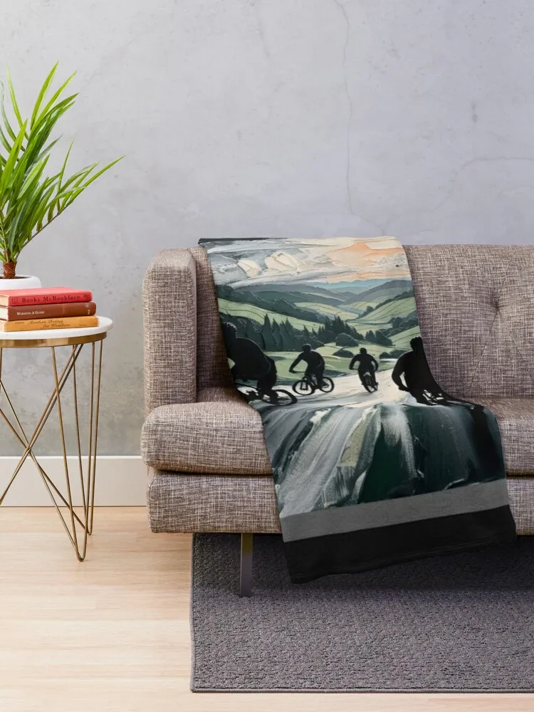 Велосипедное искусство - Mega Moody Skies Eat My Dust Плед Винтаж Тонкие одеяла для