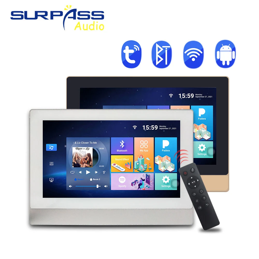 Умный настенный усилитель Wi-Fi с сенсорным экраном TUYA Audio Android 8 1 Bluetooth-совместимый