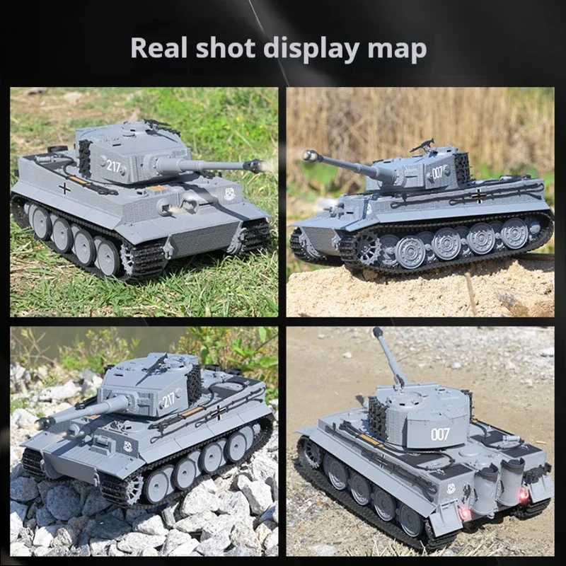Фото 1/24 Taigen RC Battle Tank Tiger I Радиоуправляемые военные танки Инфракрасные боевые машинки Готовые для бега Автомобили Игрушки для мальчиков TH23570 №5