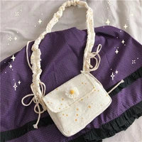 mbti daisy shoulder bag for girls 2022 summer korea fashion versatile literary messenger bag for women floral coin purse